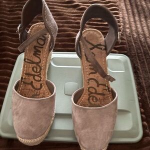 Sam Edelman Women's Taupe Espadrille Wedges